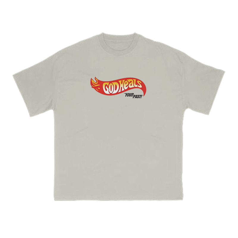 God Heals Your Past Print T-shirt - Warm Grey - US16-18(2XL) - image 4