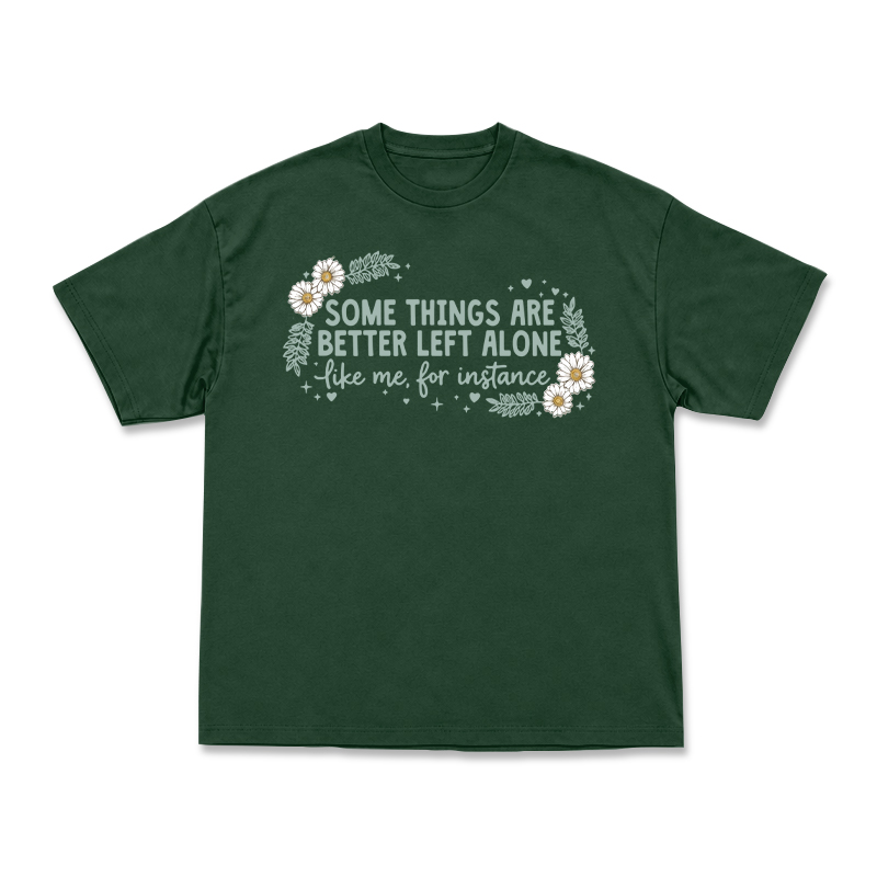 Some Things Are Better Left Alone Graphic T-Shirt - Green - US16-18(2XL) - image 15
