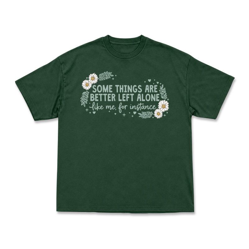 Some Things Are Better Left Alone Graphic T-Shirt - Green - US16-18(2XL) - image 15