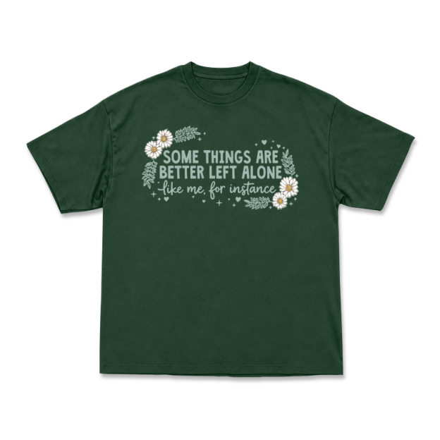 Some Things Are Better Left Alone Graphic T-Shirt - Green - US16-18(2XL) - image 15