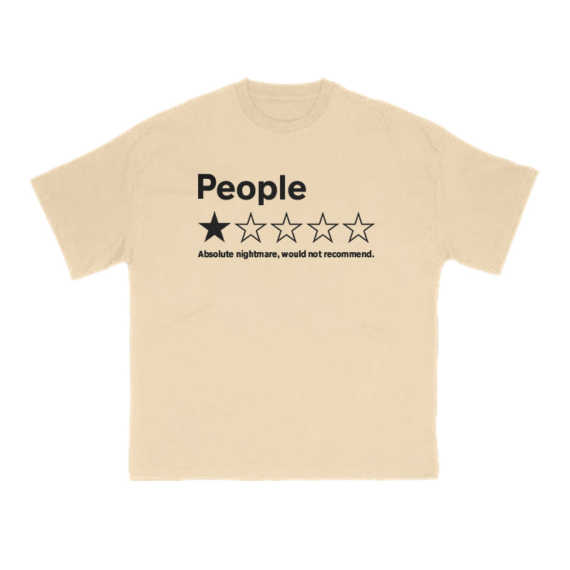 1-Star Bad Review People Meme Print T-shirt - Apricot - US16-18(2XL) - image 5
