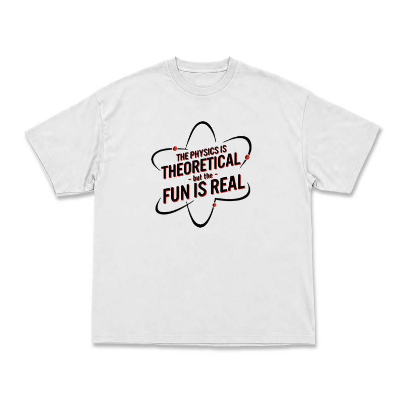 Casual Fun Is Real Slogan Physics Graphic T-Shirt  - White - US16-18(2XL) - image 7