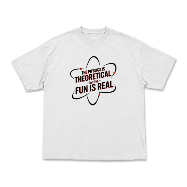 Casual Fun Is Real Slogan Physics Graphic T-Shirt  - White - US16-18(2XL) - image 7