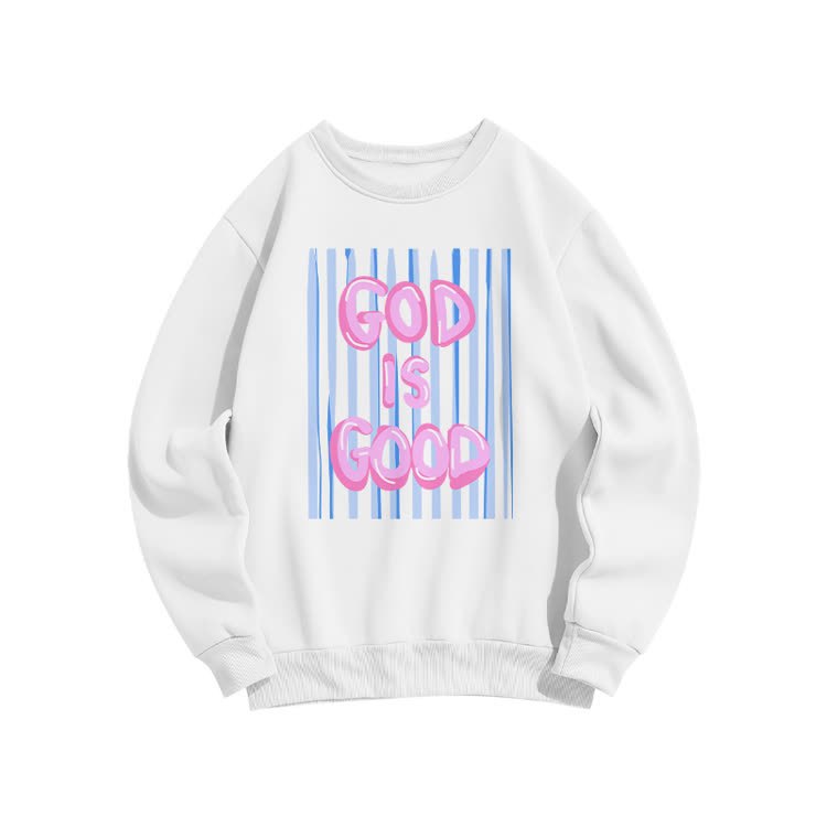 God Is God Oil Painting Print Sweatshirt - White - US16-18(2XL) - image 5