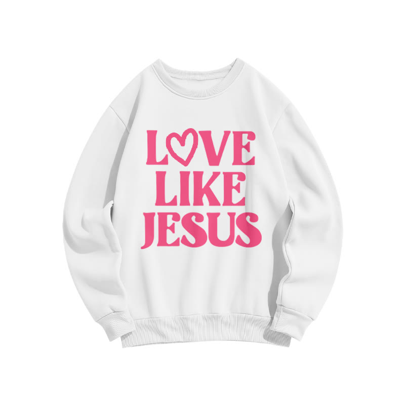 Love Like Jesus Valentine's Day Print Sweatshirt - White - US16-18(2XL) - image 3