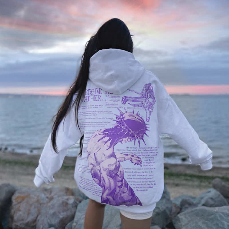 Forgive Them,Father Bible Verses Print Women's Hoodie