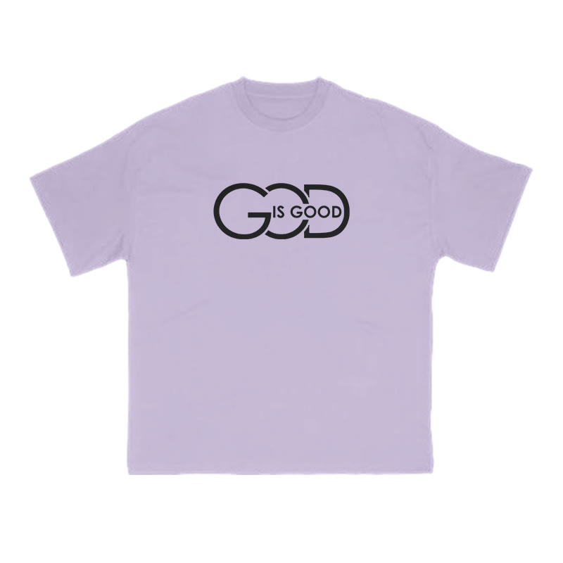 God Is Good Creative Print T-shirt - Purple - US16-18(2XL) - image 11