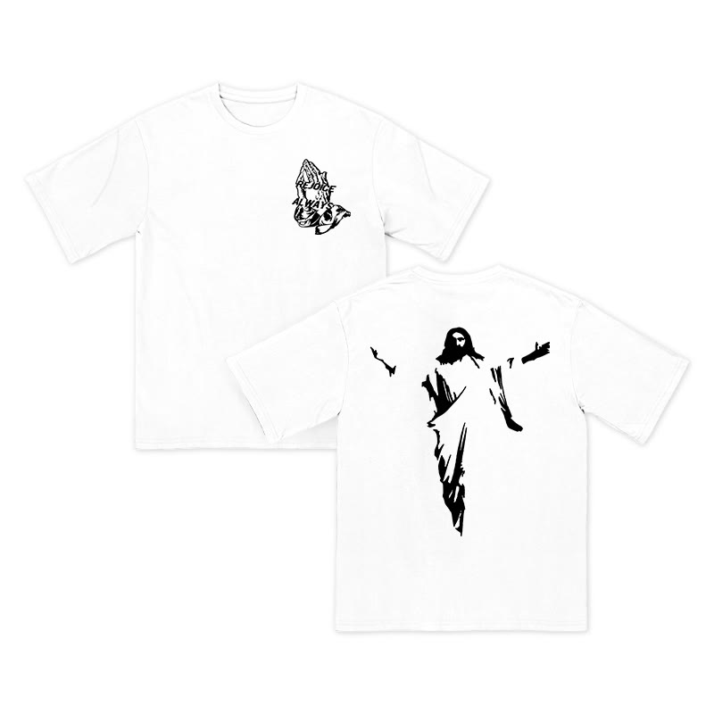 Unisex 100% Cotton Jesus Loves You Print T-shirt