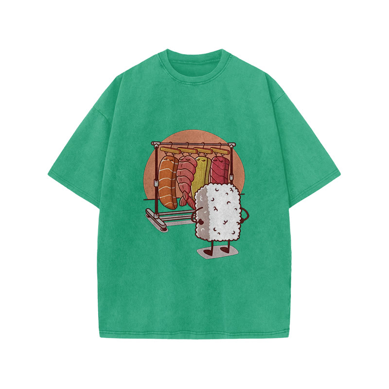 Unisex 100% Cotton Which One Should I Wear Today Print Acid Washed T-shirt