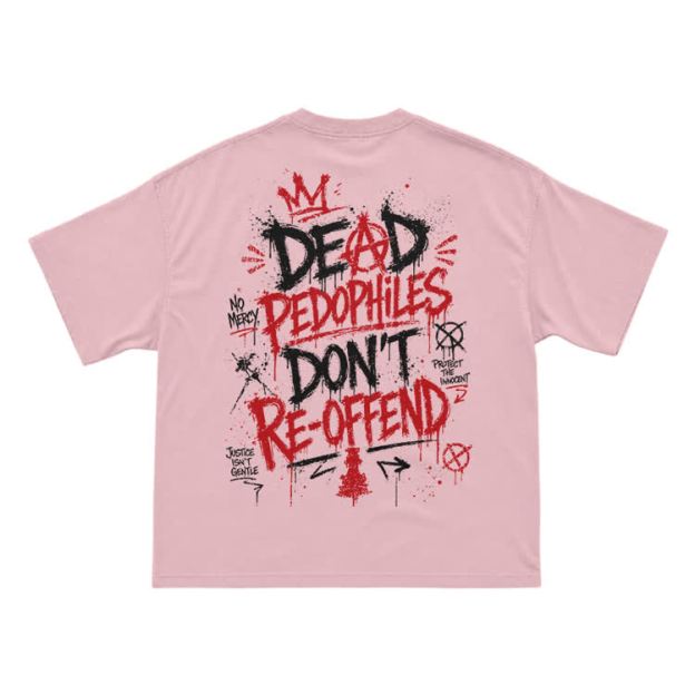 Street Punk Graffiti Back Print T-Shirt - Pink - US16-18(2XL) - image 6