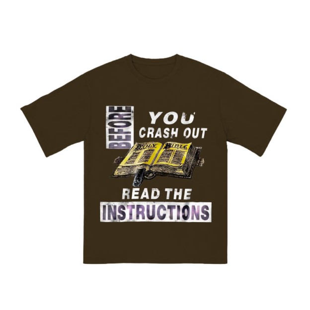 Unisex 100% Cotton Before You Crash Out Read The Instructions Print T-shirt