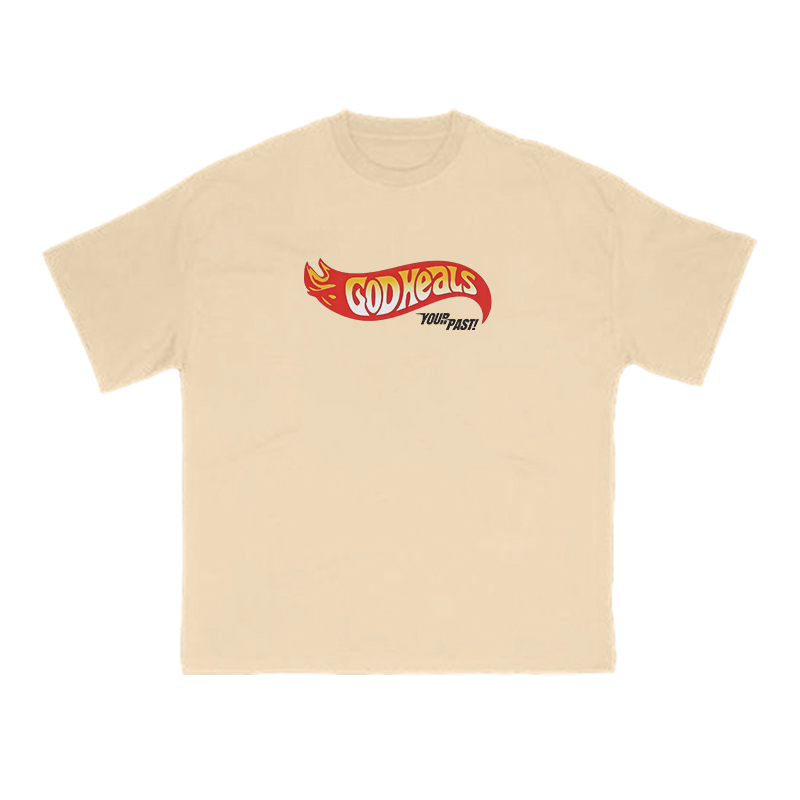 God Heals Your Past Print T-shirt - Apricot - US16-18(2XL) - image 5