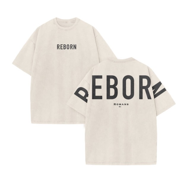Redeemed Galatians 2:20 Print Acid Washed T-shirt - Beige - US20-22(3XL) - image 3