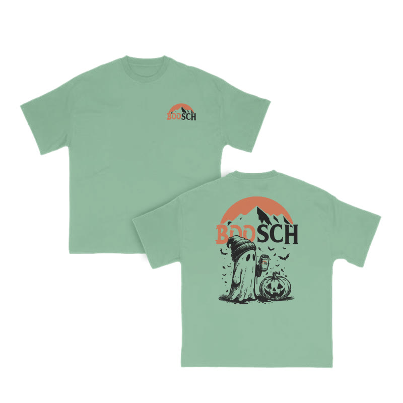 Unisex Funny Boosch Pumpkin Halloween Print T-shirt - Green - US16-18(2XL) - image 7