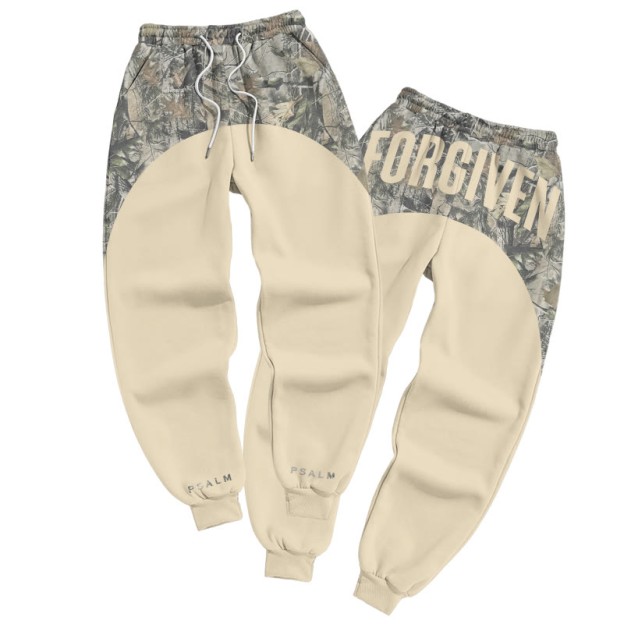 Forgiven Dead Leaves Camouflage Print Causal Pants - Apricot - 5XL - image 3