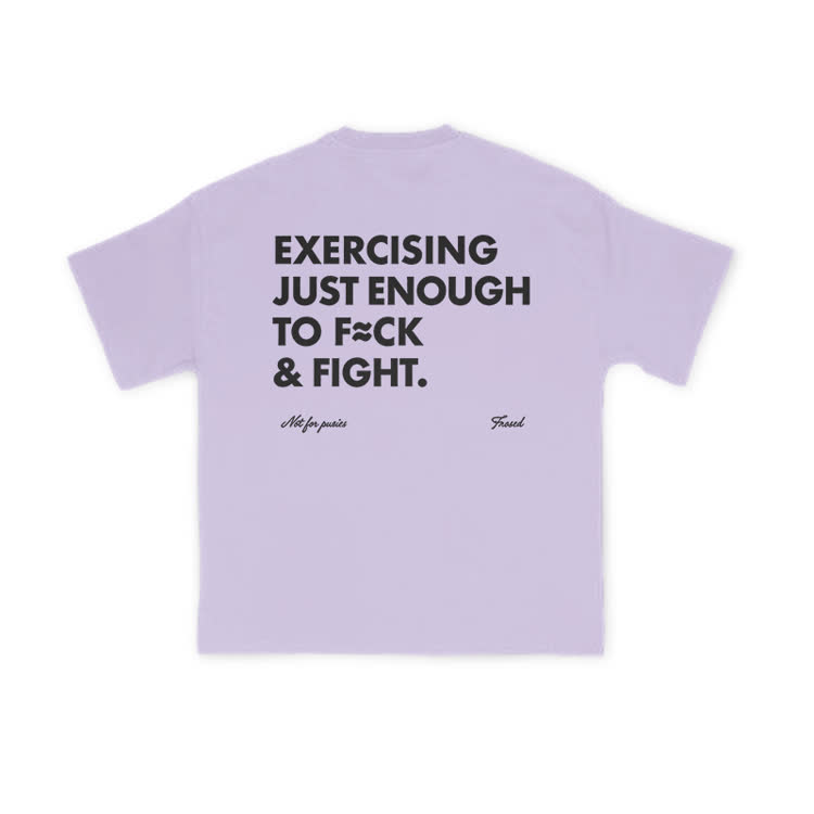 EXERCISINGJUST ENOUGHTO FCK& FIGHT.Graphic T-Shirt - Purple - US16-18(2XL) - image 10