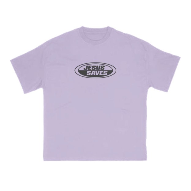 Jesus Saves Vintage Print T-shirt - Purple - US16-18(2XL) - image 11