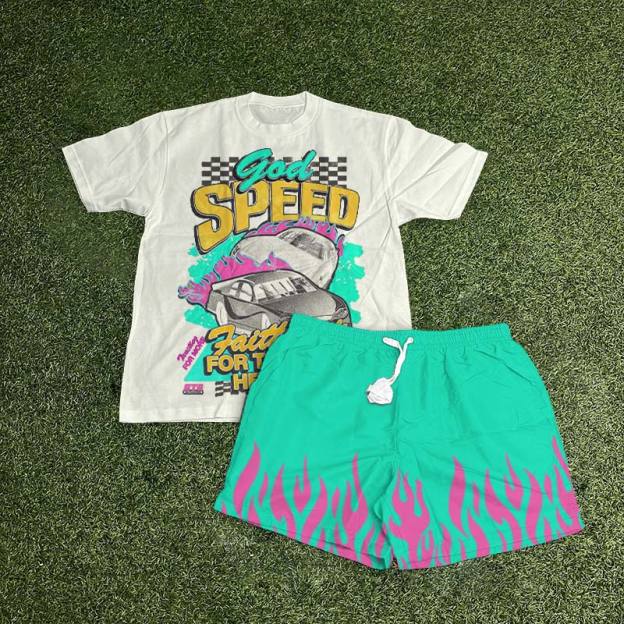 Faith Ain't For The Faint Hearted Print T-shirt Set