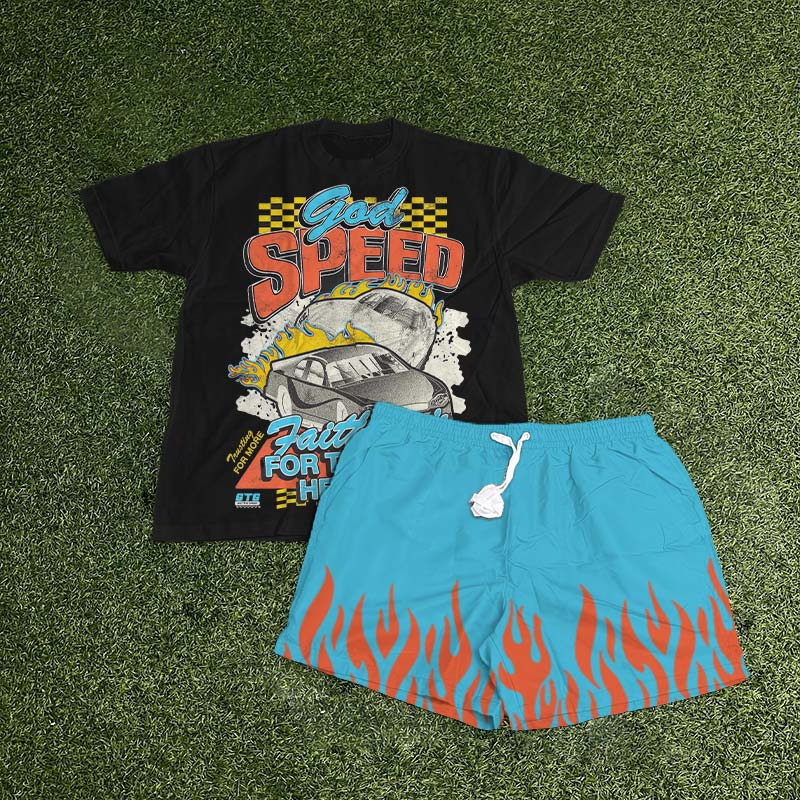 Faith Ain't For The Faint Hearted Print T-shirt Set