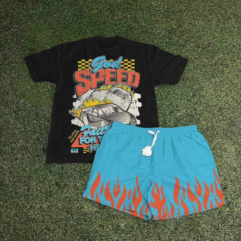 Faith Ain't For The Faint Hearted Print T-shirt Set
