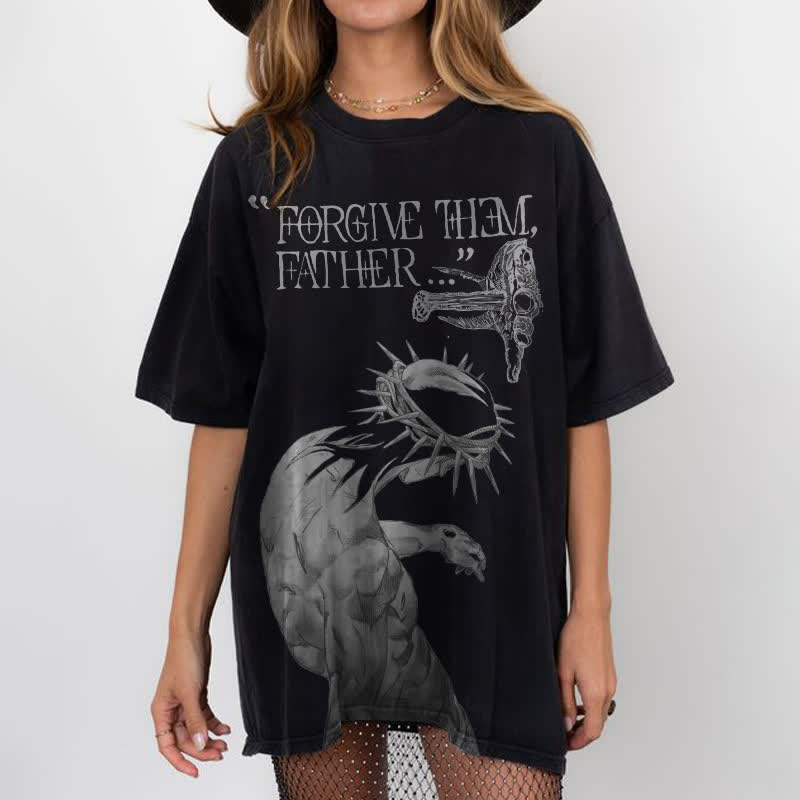 Forgive Them,Father Print Women's T-shirt