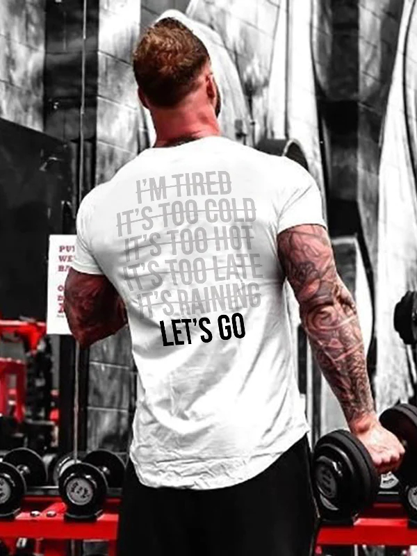 Let's Go Printed T-shirt - White - 2XL - image 1