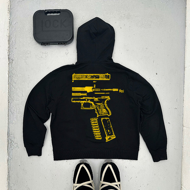 In Glock We Trust Print Hoodie