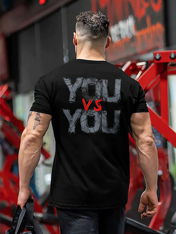 You Vs You Printed T-shirt - Black - 2XL - image 1