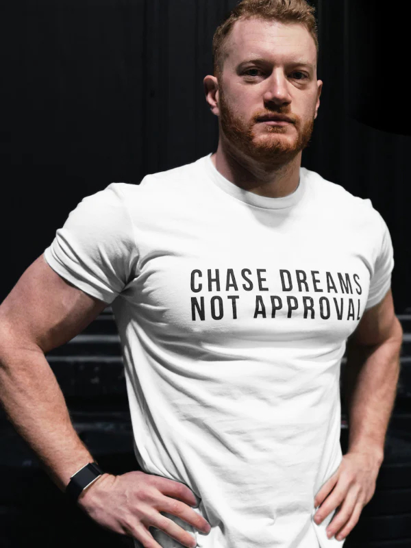 Chase Dreams Not Approval Printed Men's T-shirt - White - 2XL - image 1