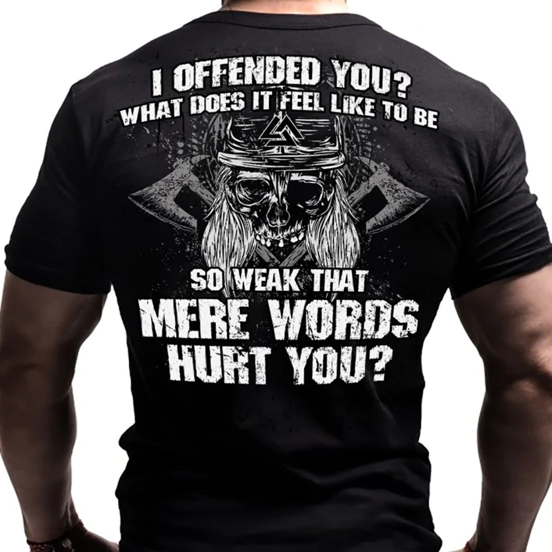 I Offended You_ Printed Men's T-shirt - Black - 2XL - image 1