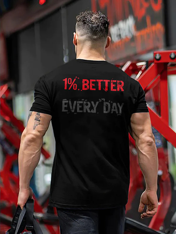 1_ Better Every Day Printed Casual T-shirt - Black - 2XL - image 1