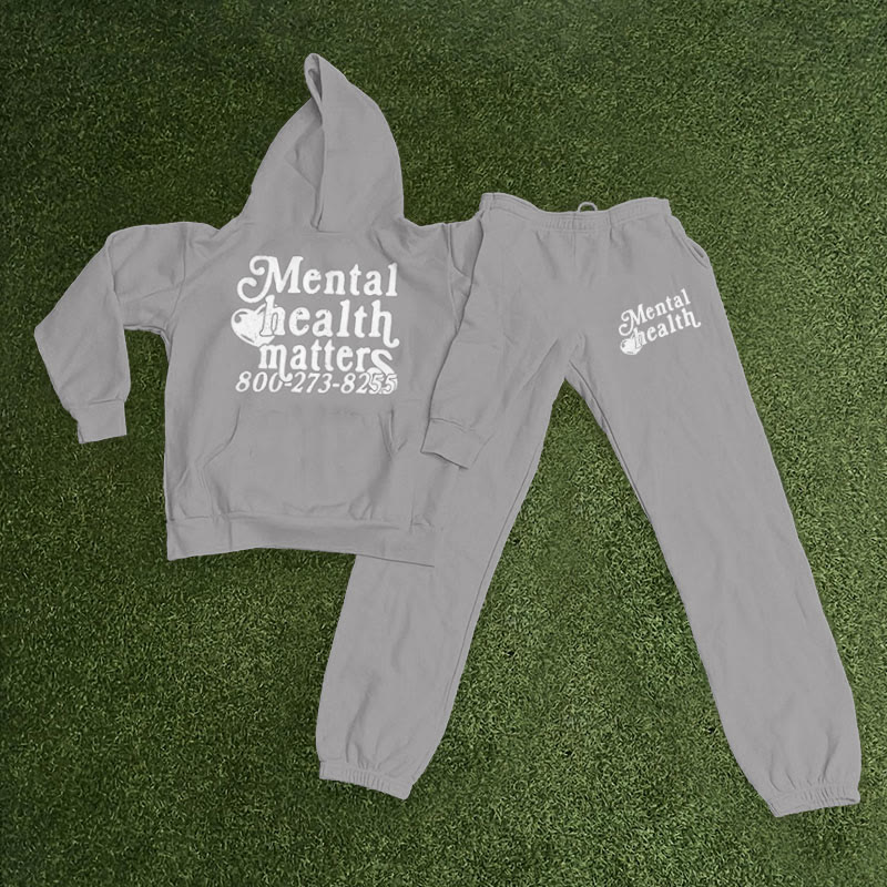 Mental Health Matters Print Hoodie Set