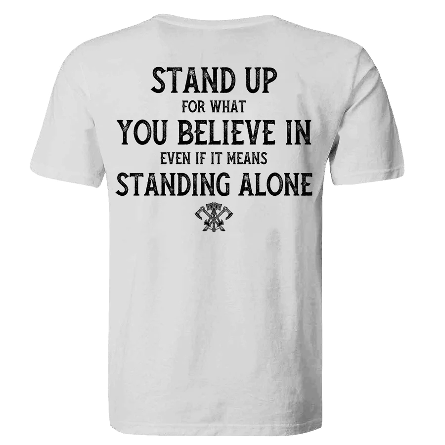 Stand Up For What Printed Men's T-shirt - White - 2XL - image 2