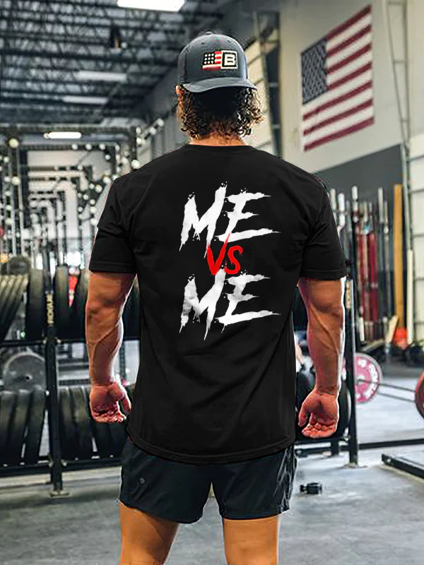Me Vs Me Printed Men's T-shirt - Black - 2XL - image 1
