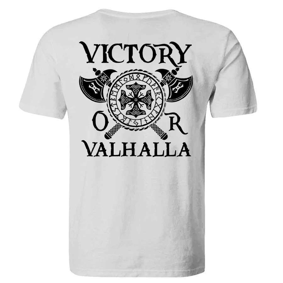 Victory Letter Axes Printed Men's T-shirt - White - 2XL - image 2