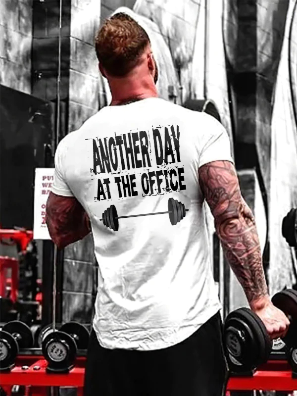 Another Day At The Office Printed T-shirt - White - 2XL - image 1