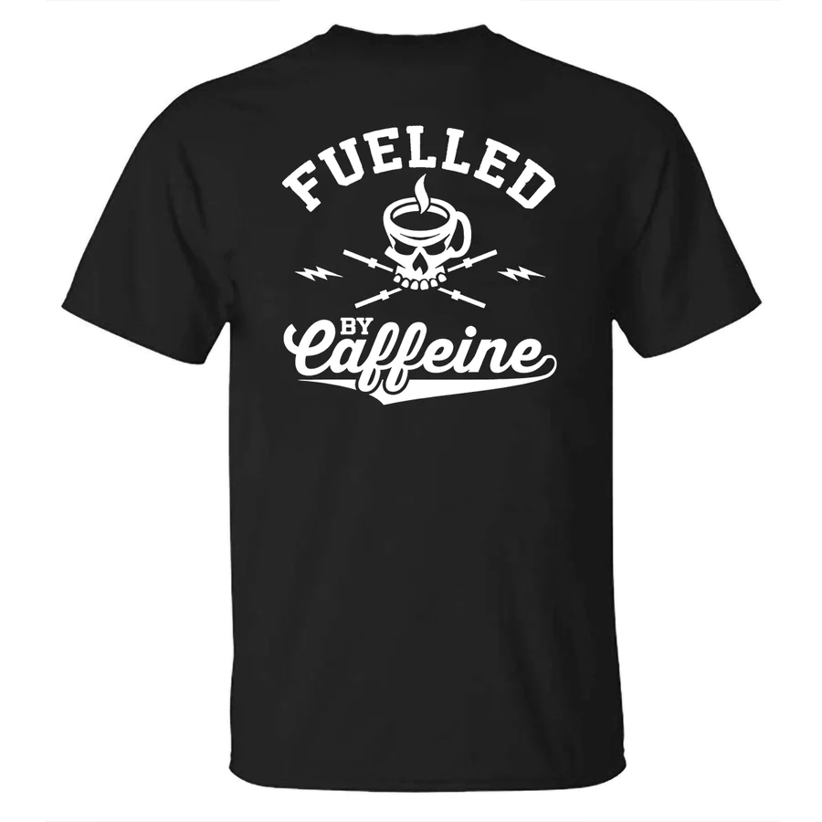 Fuelled By Caffeine Printed Men's T-shirt - image 2