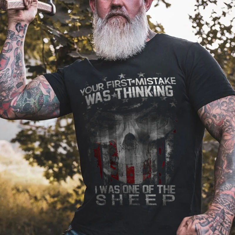 Your First Mistake Was Thinking Printed Men's T-shirt - Black - 2XL - image 1