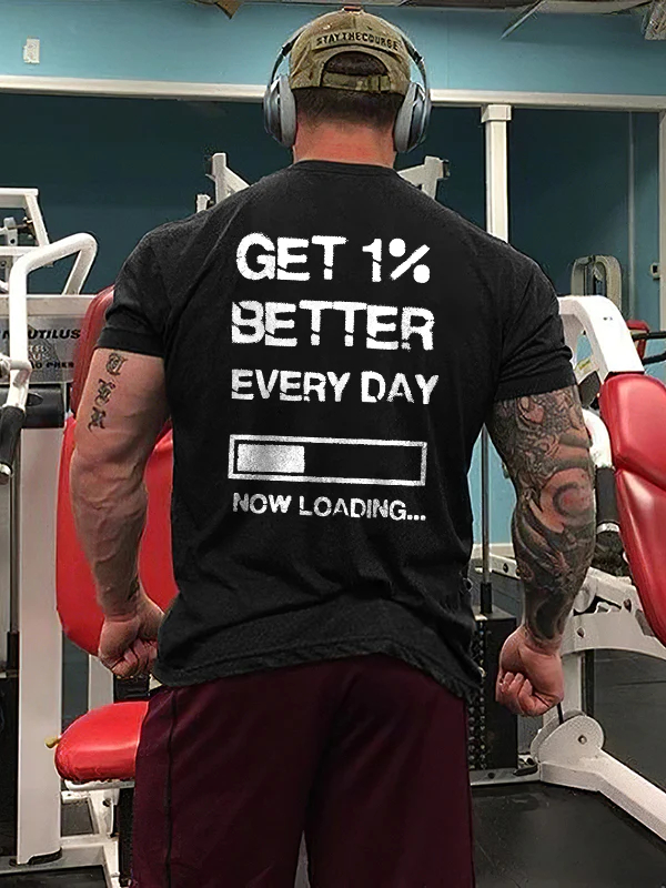 Get 1_ Better Every Day Printed T-shirt - Black - 2XL - image 1
