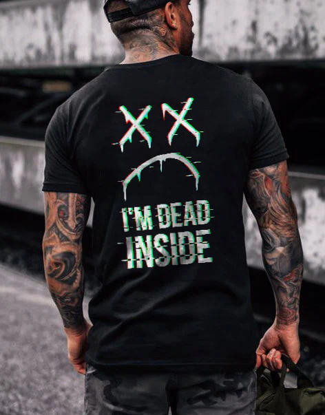 I'm Dead Inside Men's T-shirt - Black - 2XL - image 1