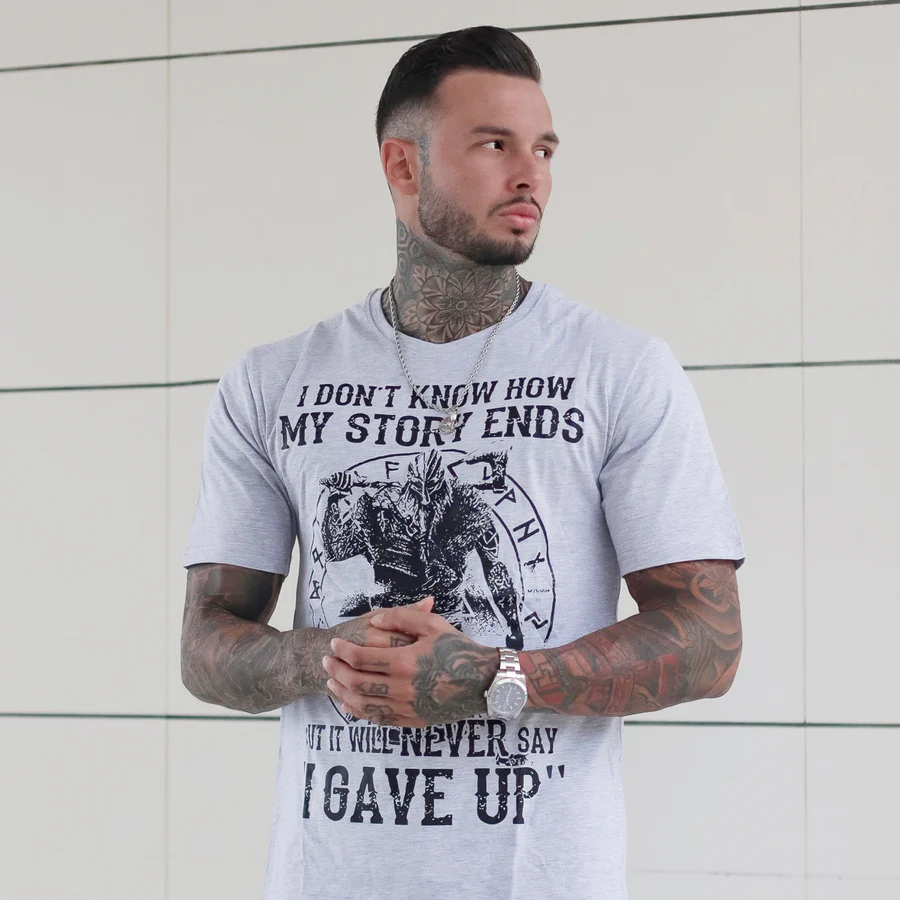 I Don't Know How My Story Ends Printed Men's T-shirt - White - 2XL - image 1