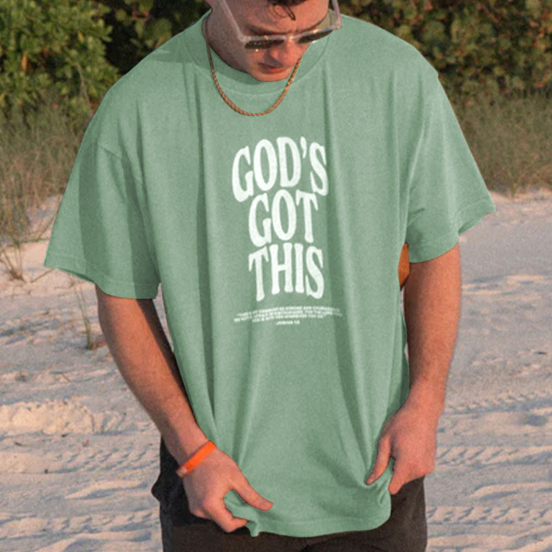 100% Cotton God's Got This Print T-shirt