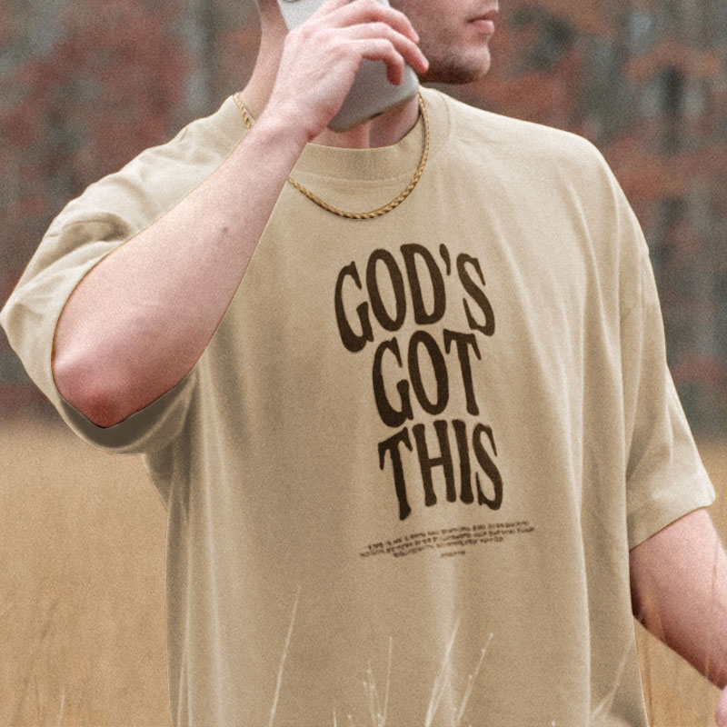 100% Cotton God's Got This Print T-shirt