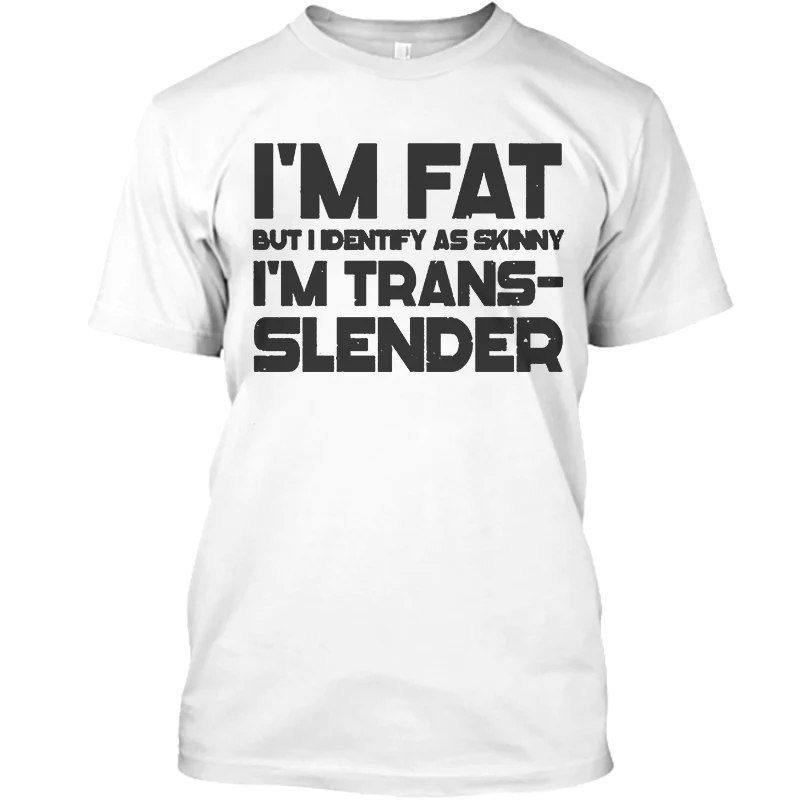 Fitness I'm Fat But I Identify As Skinny T-shirt - White - 2XL - image 2