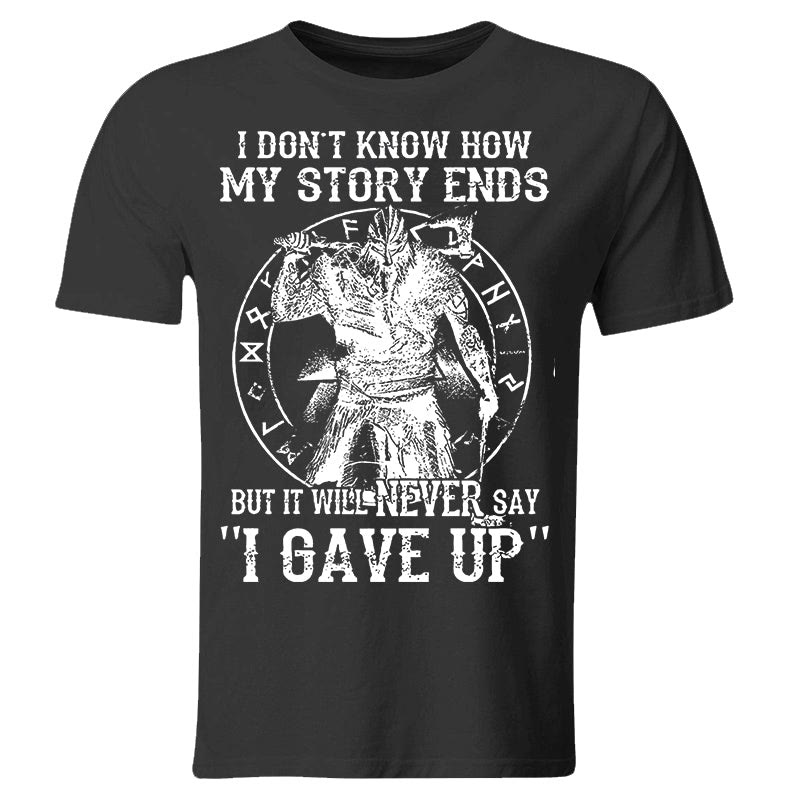 I Don't Know How My Story Ends Printed Men's T-shirt - Black - 2XL - image 2