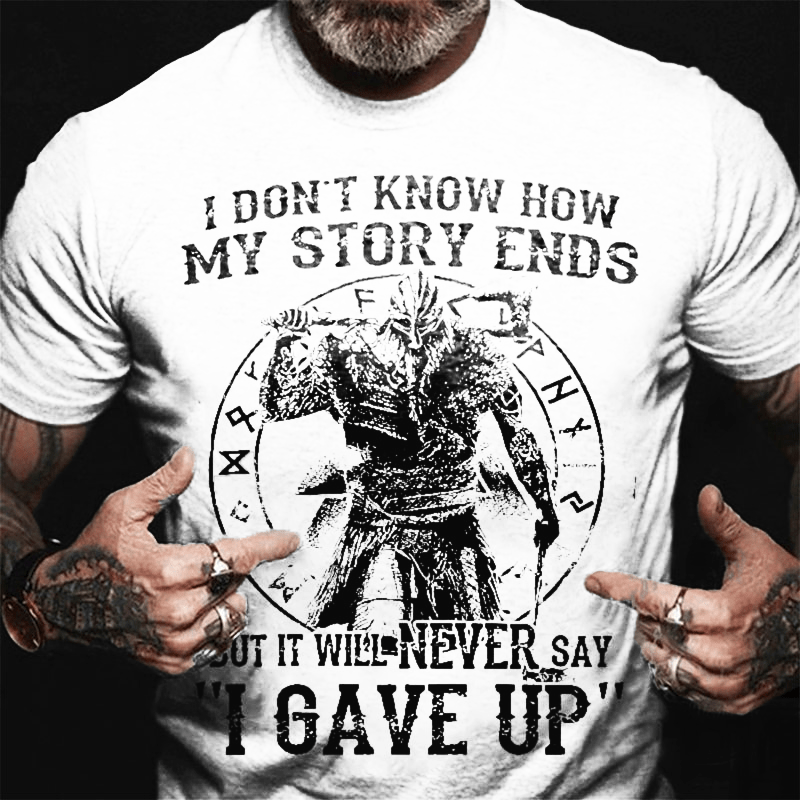 I Don't Know How My Story Ends Printed Men's T-shirt - White - 2XL - image 1