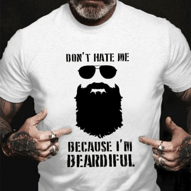 Vikings Don't Hate Me Printed Casual Men's T-shirt - White - 2XL - image 1