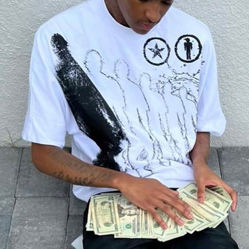 100% Cotton Separate Yourself By Taking A Chance Print T-shirt