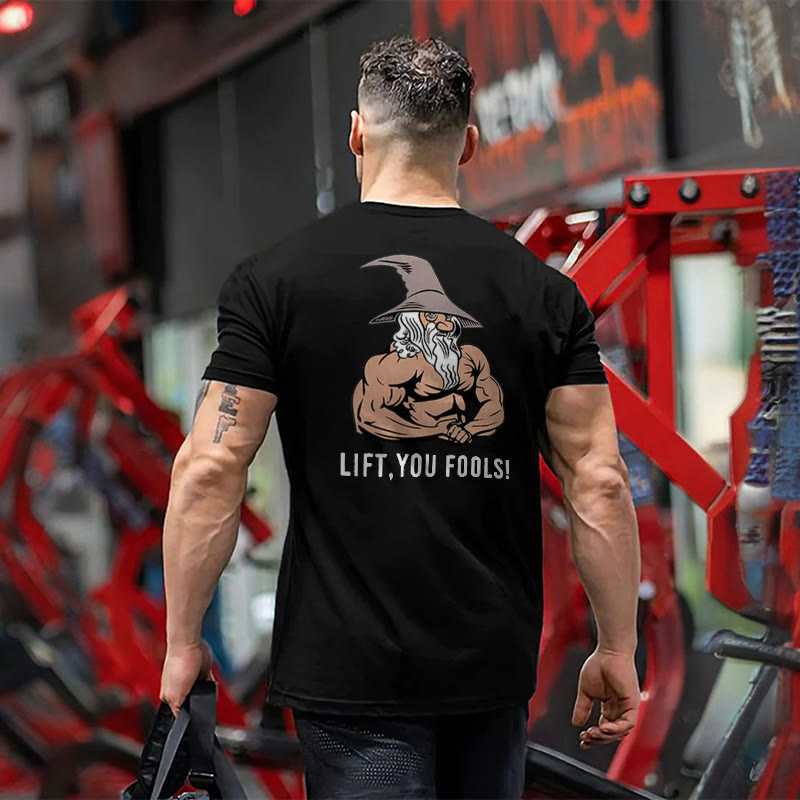 Lift You Fools Printed Men's T-shirt - Black - 2XL - image 1