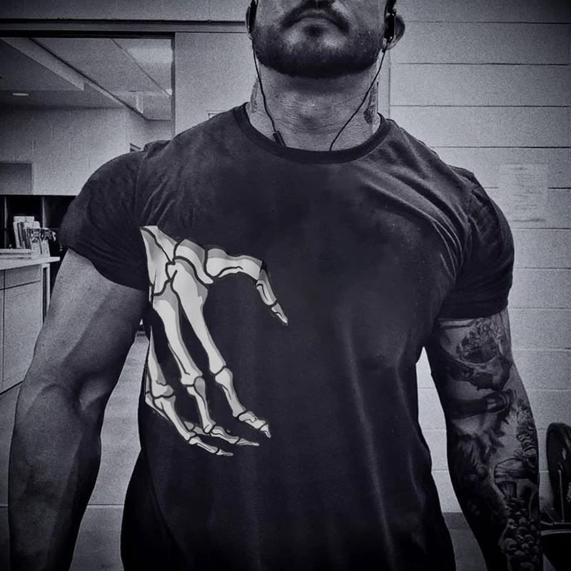 Men's Claw Printed T-shirts - Black - 2XL - image 1